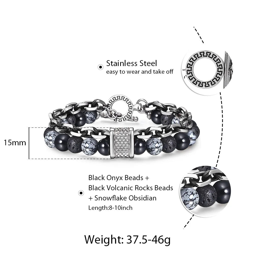 Beaded Stone Bracelet
