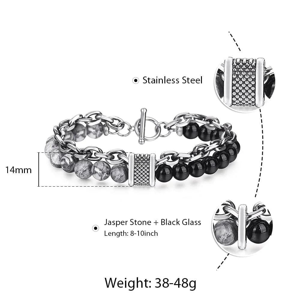 Beaded Stone Bracelet