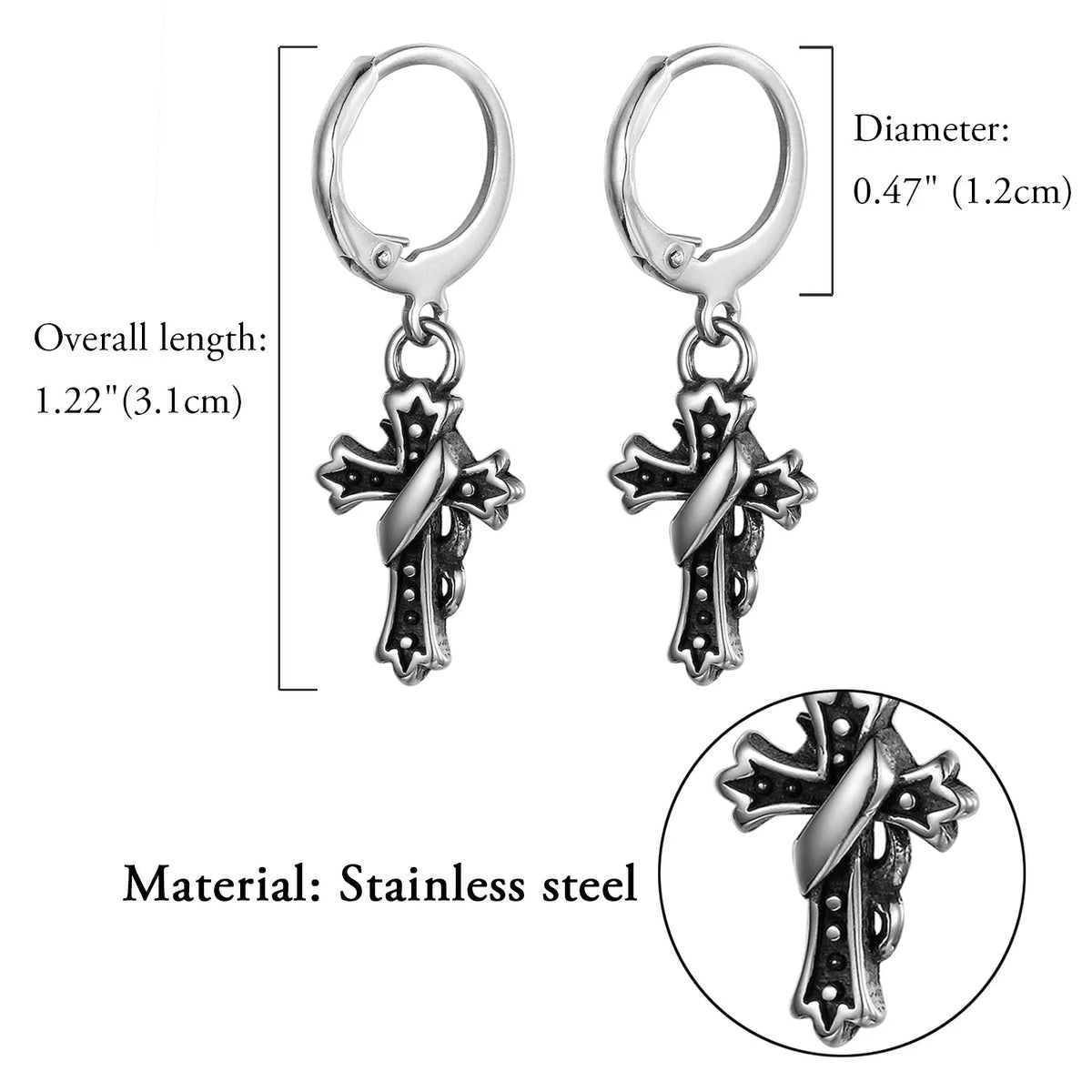 Cross Dangle Earrings