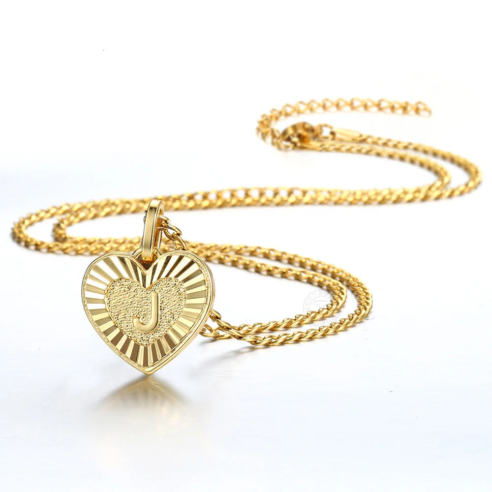 Heart Initial Necklace