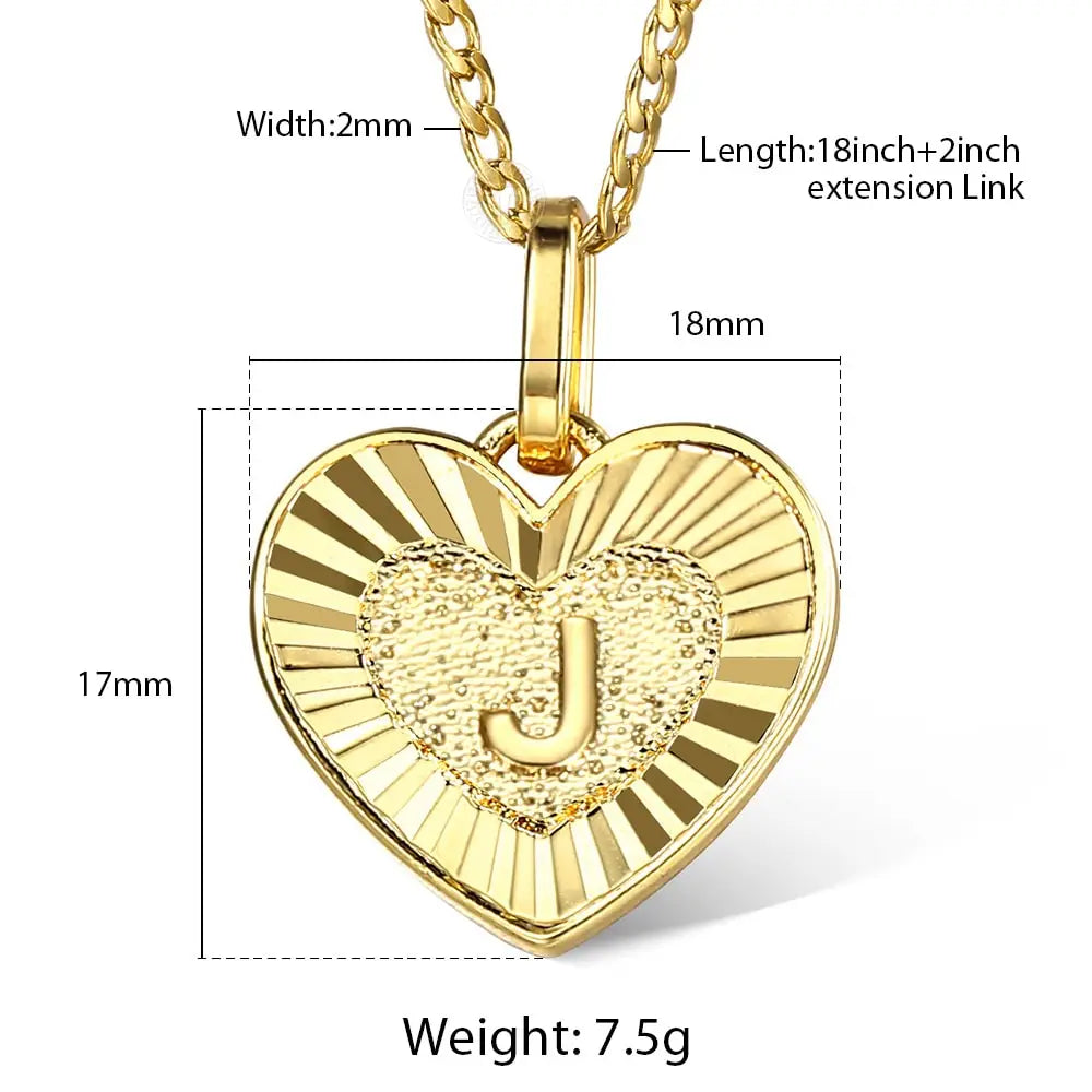 Heart Initial Necklace