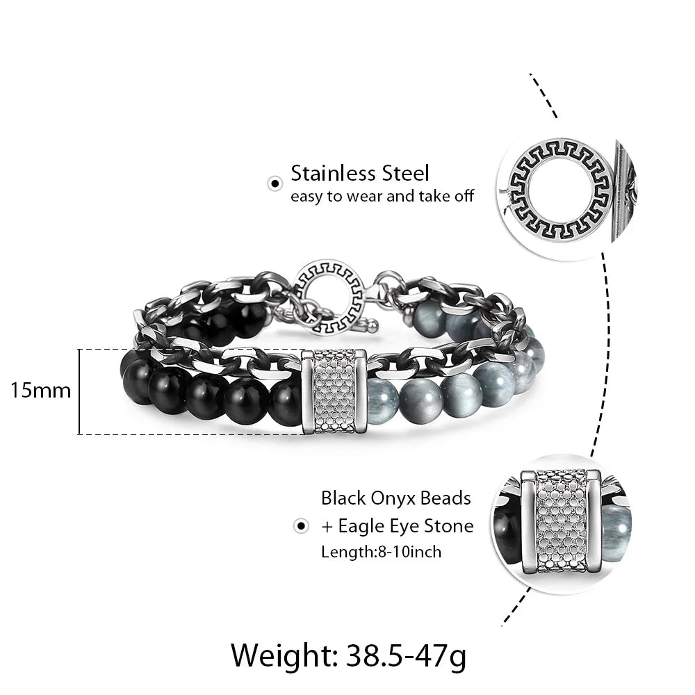 Beaded Stone Bracelet