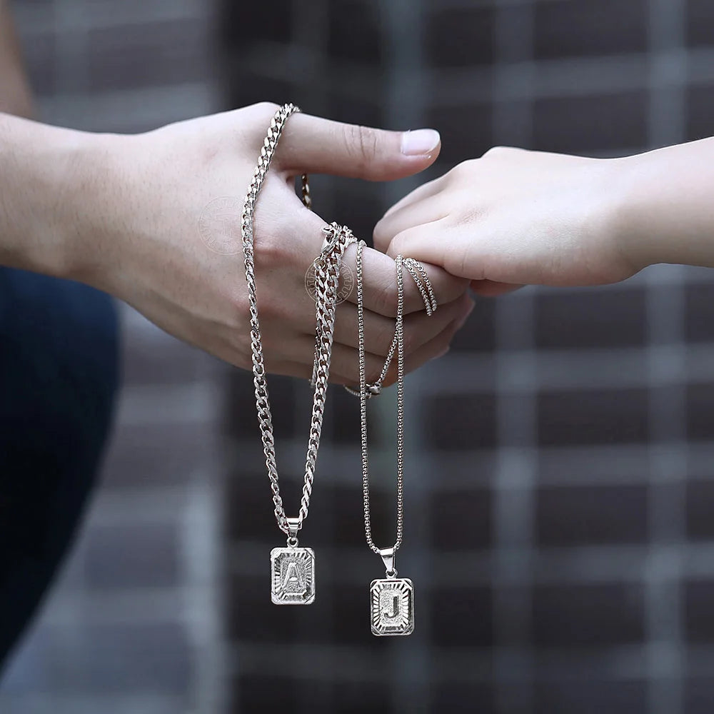 Cuban Initial Pendant