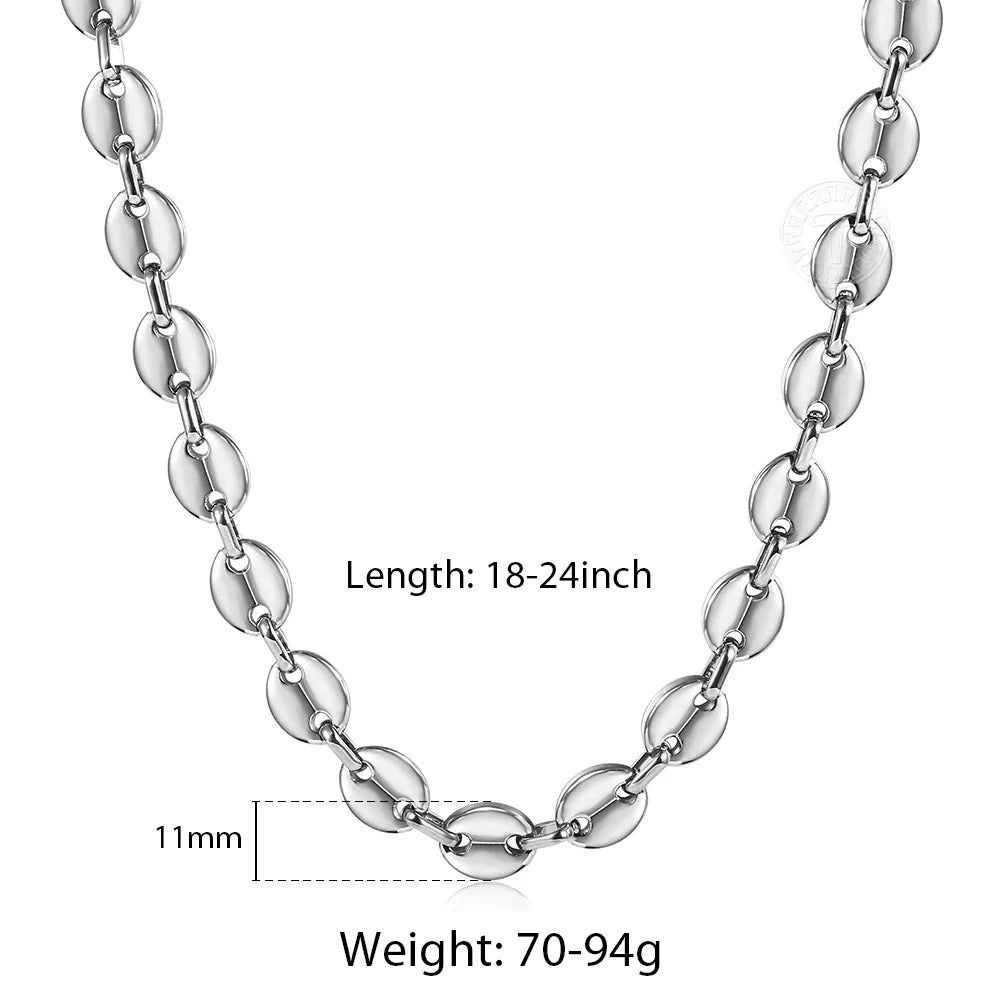 Coffee Bean Link Necklace
