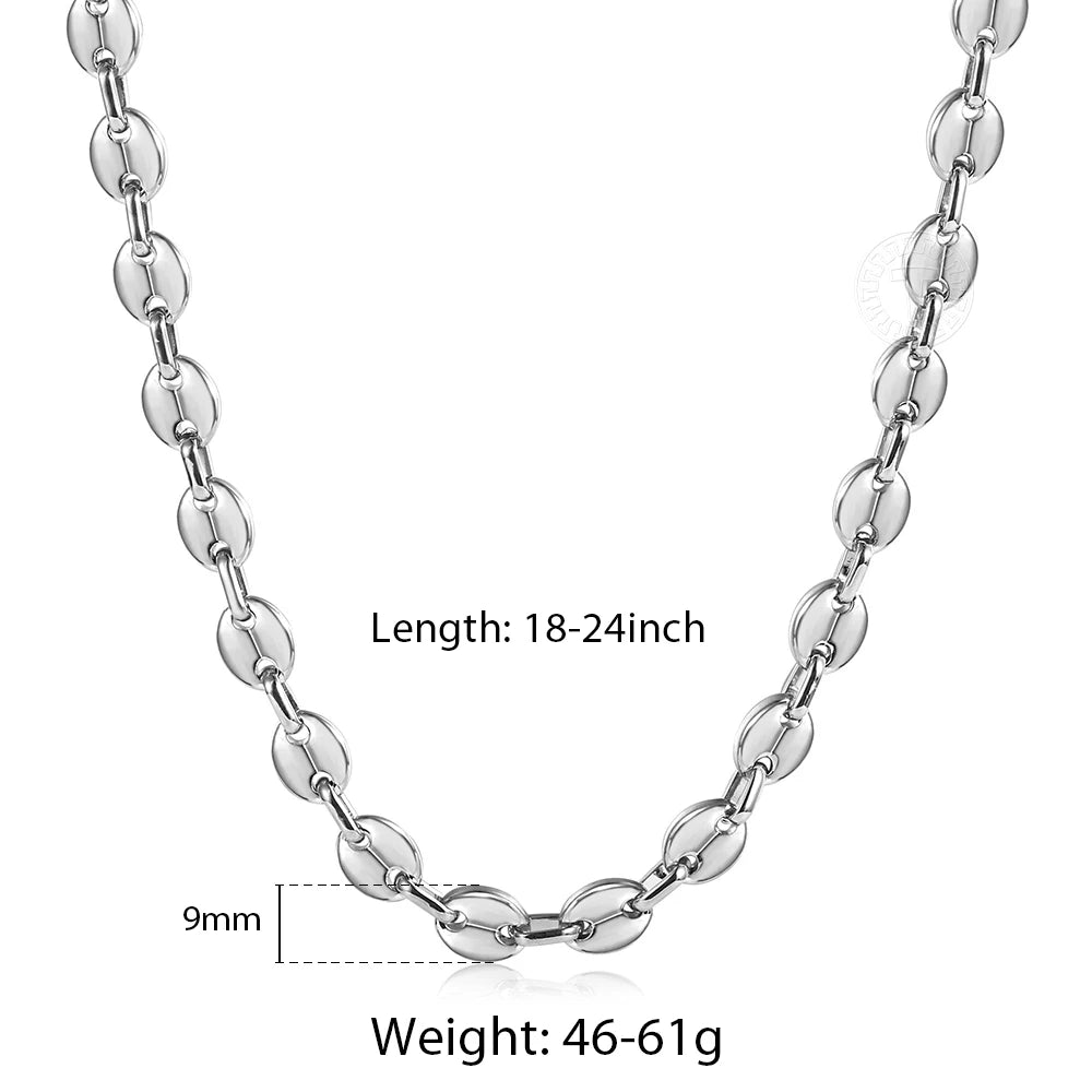 Coffee Bean Link Necklace