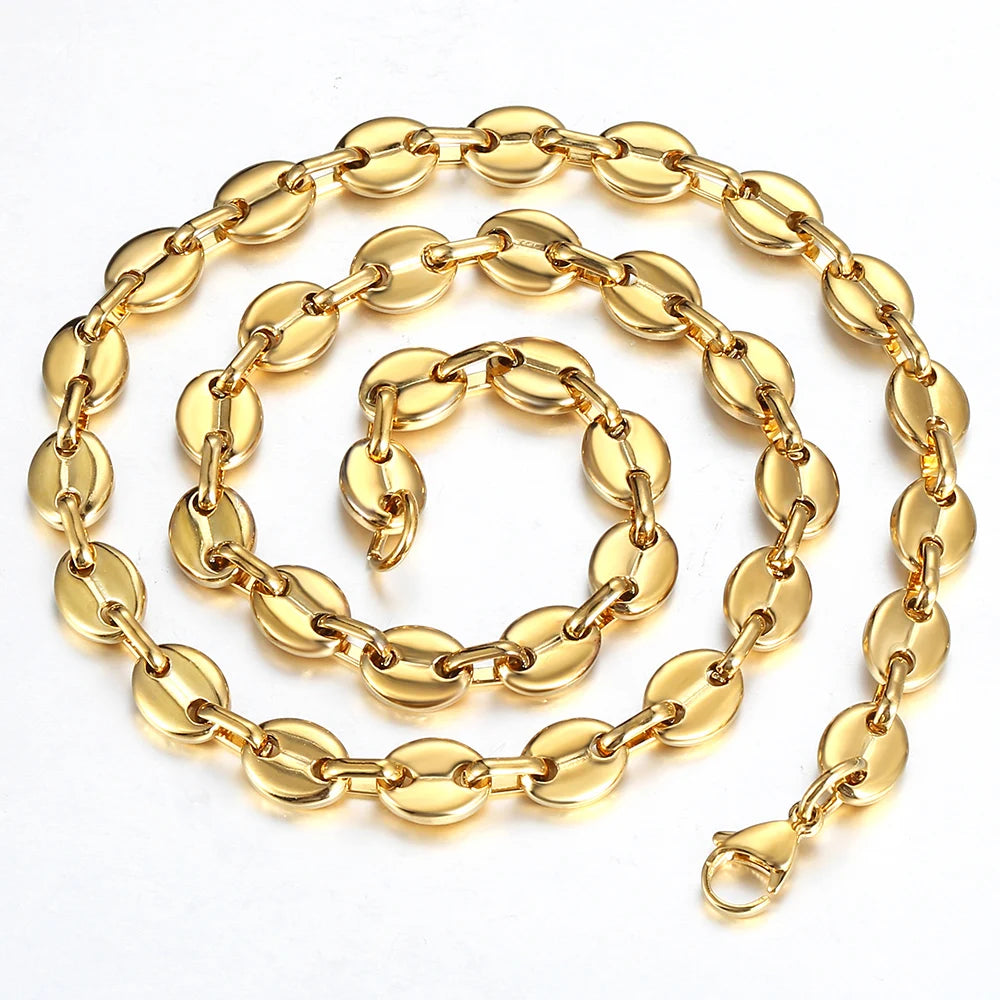 Coffee Bean Link Necklace