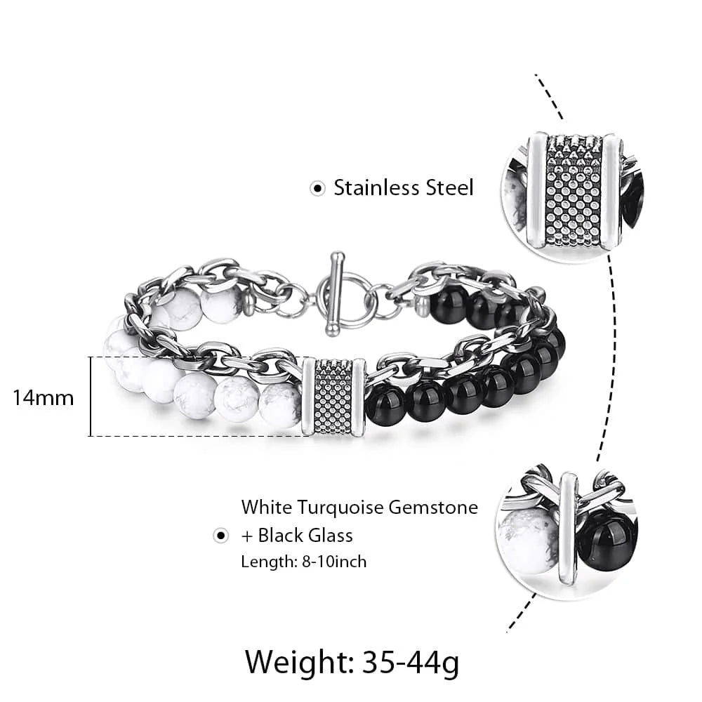 Beaded Stone Bracelet