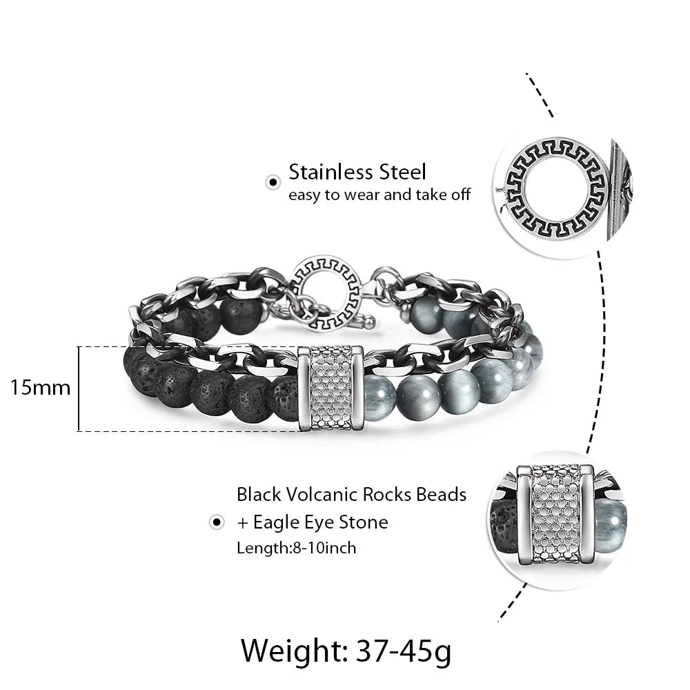 Beaded Stone Bracelet