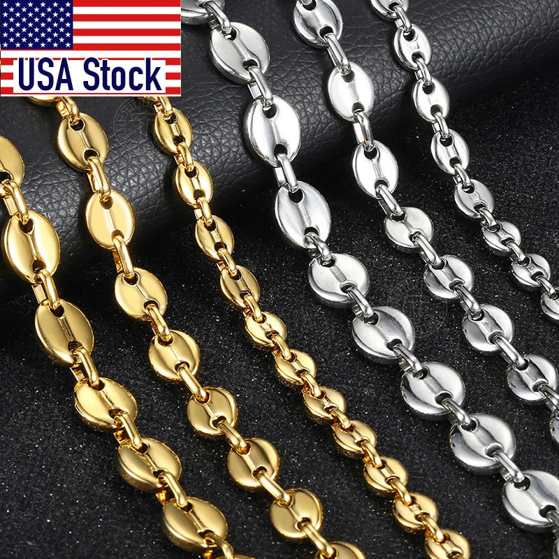Coffee Bean Link Necklace