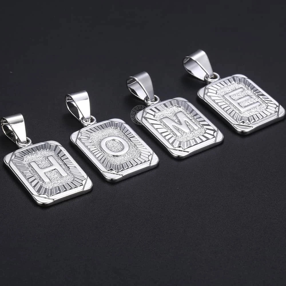 Cuban Initial Pendant