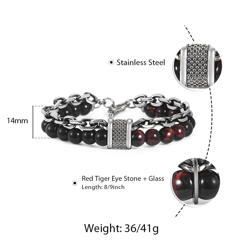 Beaded Stone Bracelet