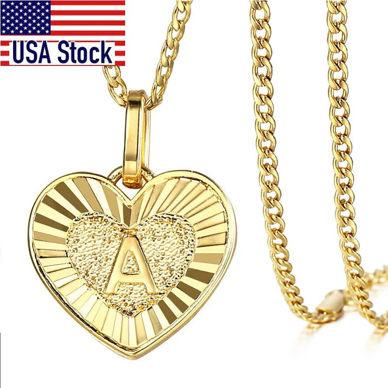 Heart Initial Necklace