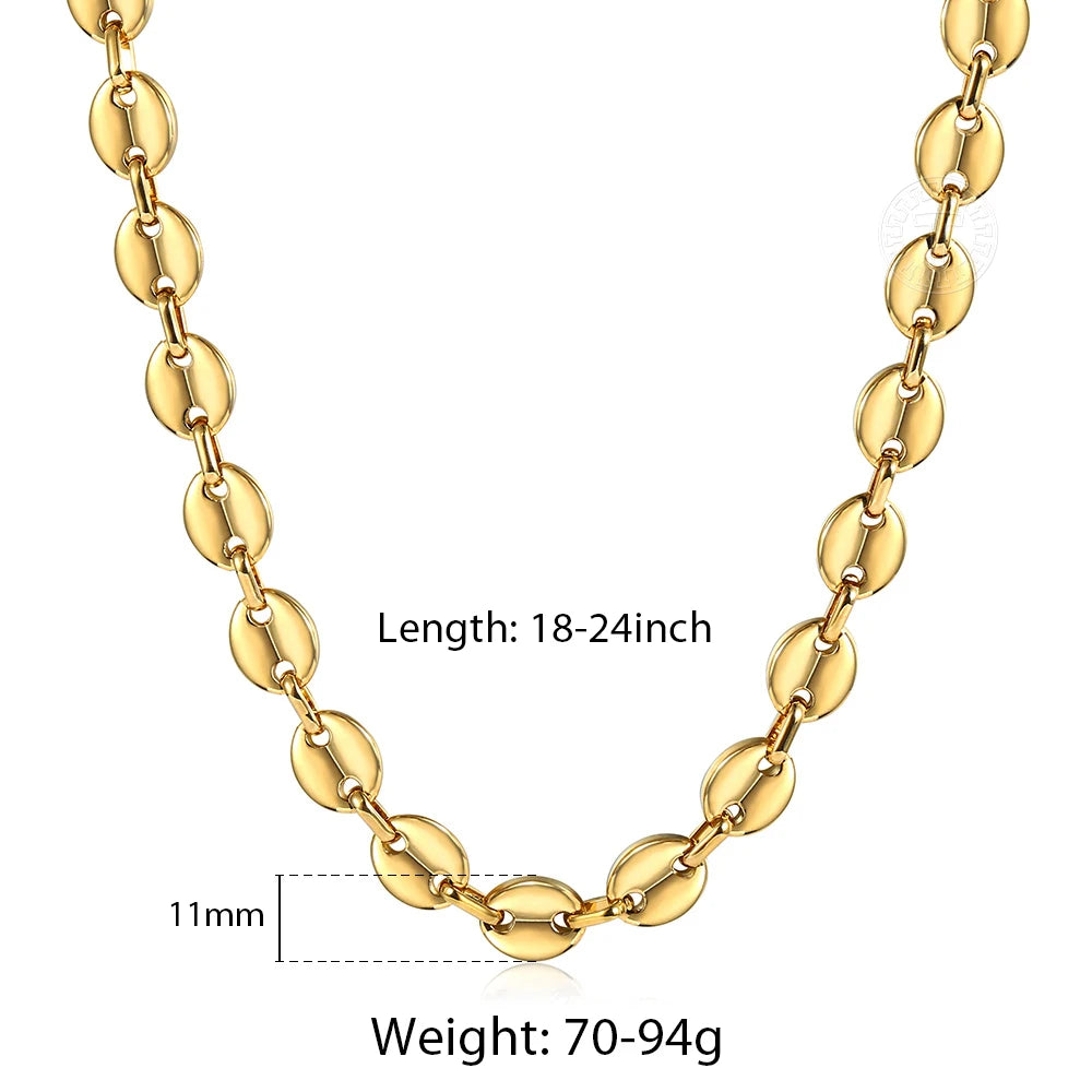 Coffee Bean Link Necklace