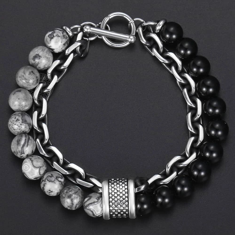 Beaded Stone Bracelet