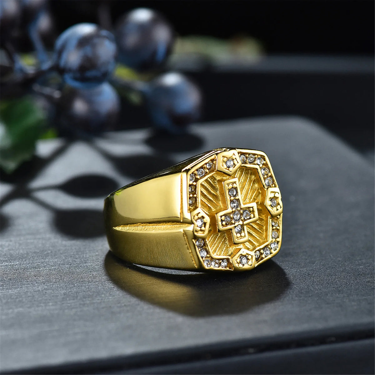 Gold Cross Ring