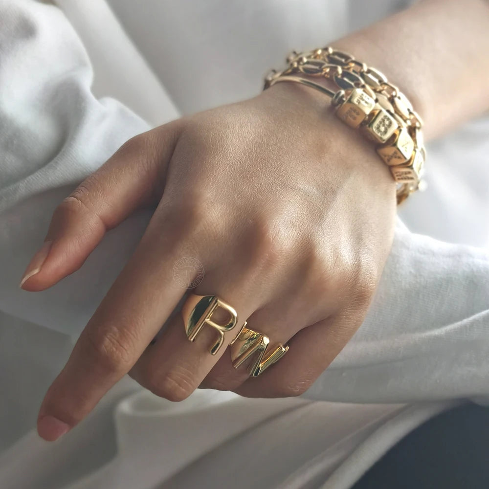 Golden Initial Ring