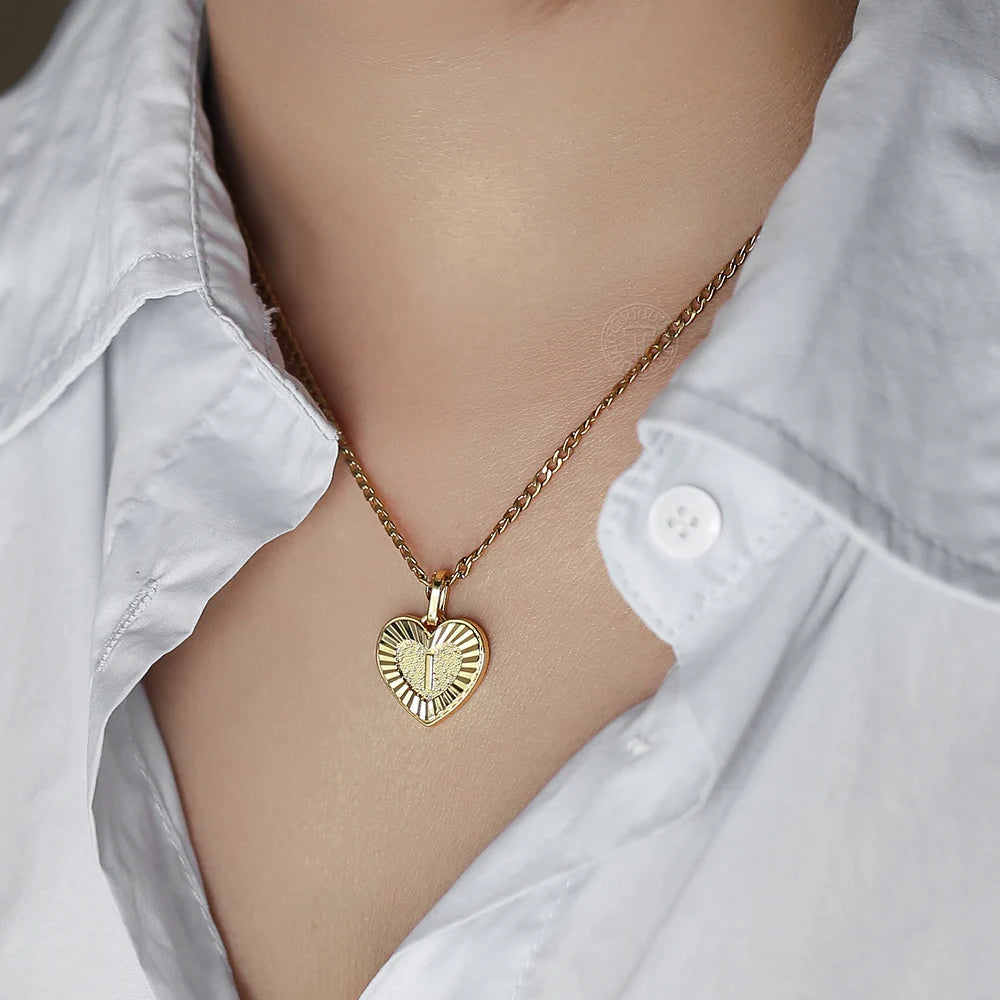 Heart Initial Necklace