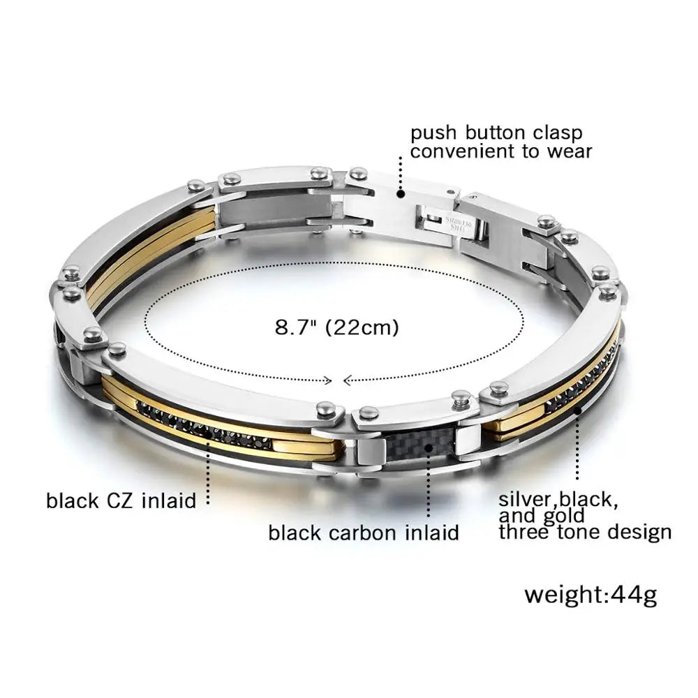 Two-Tone Link Bracelet