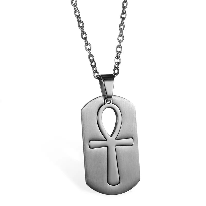 Ankh Tag Necklace