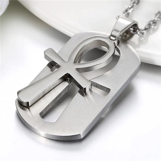 Ankh Tag Necklace
