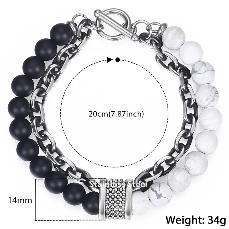 Beaded Stone Bracelet