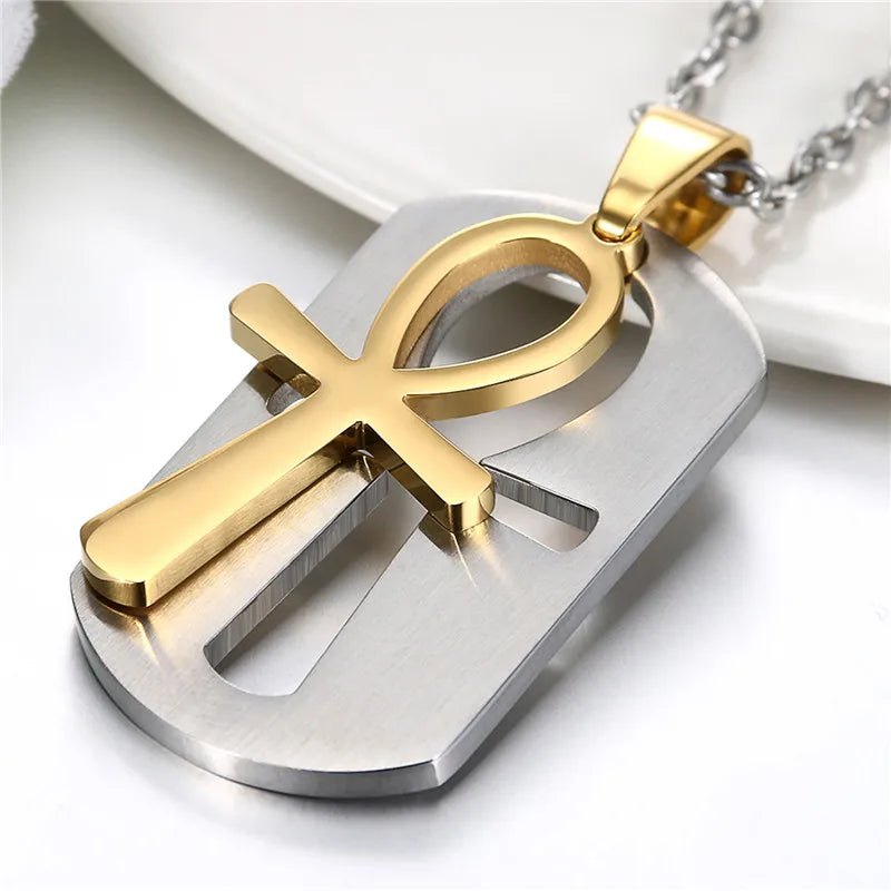 Ankh Tag Necklace