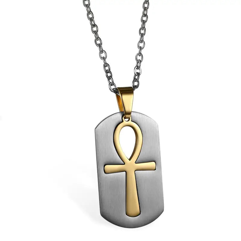 Ankh Tag Necklace