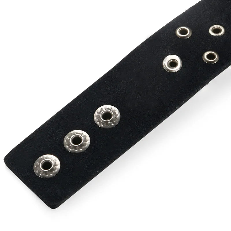 Black Rivet Cross Bracelet