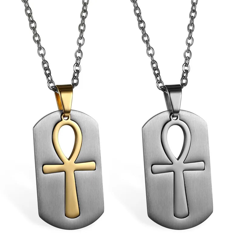 Ankh Tag Necklace