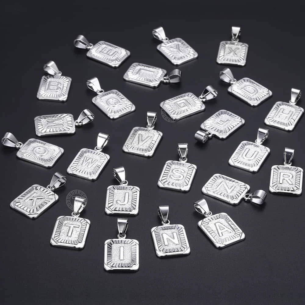 Cuban Initial Pendant