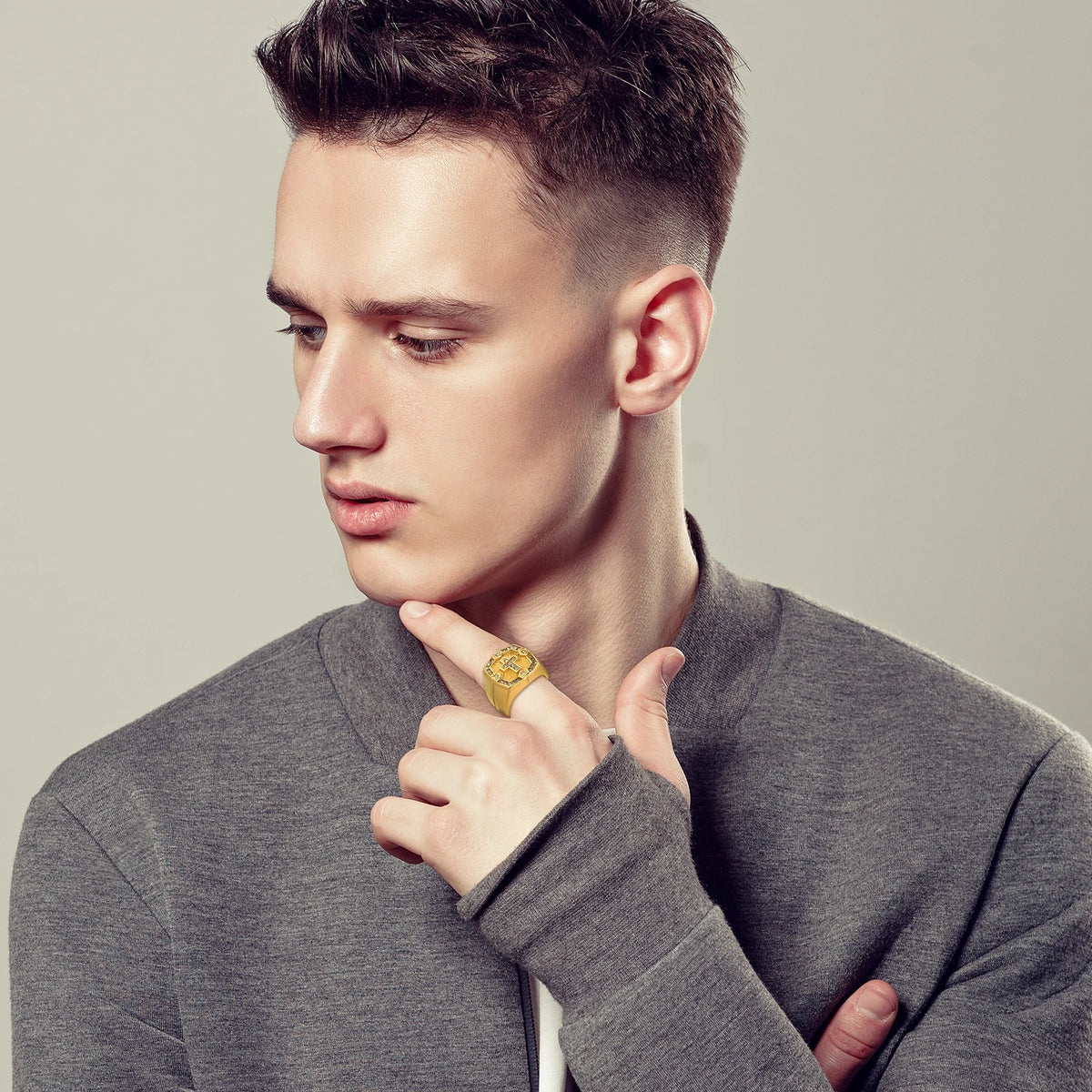 Gold Cross Ring