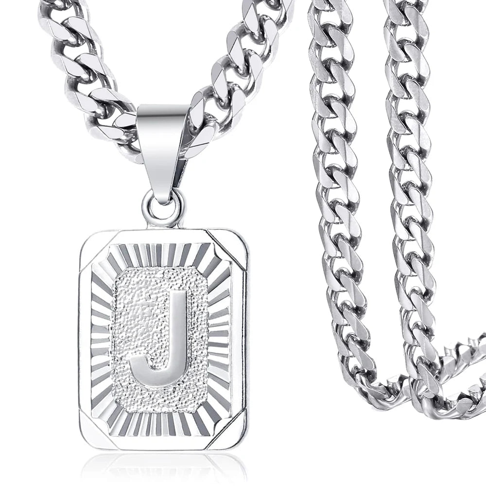 Cuban Initial Pendant