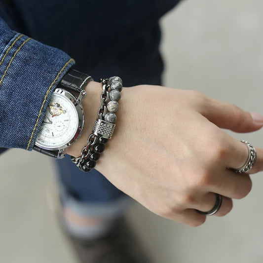 Beaded Stone Bracelet