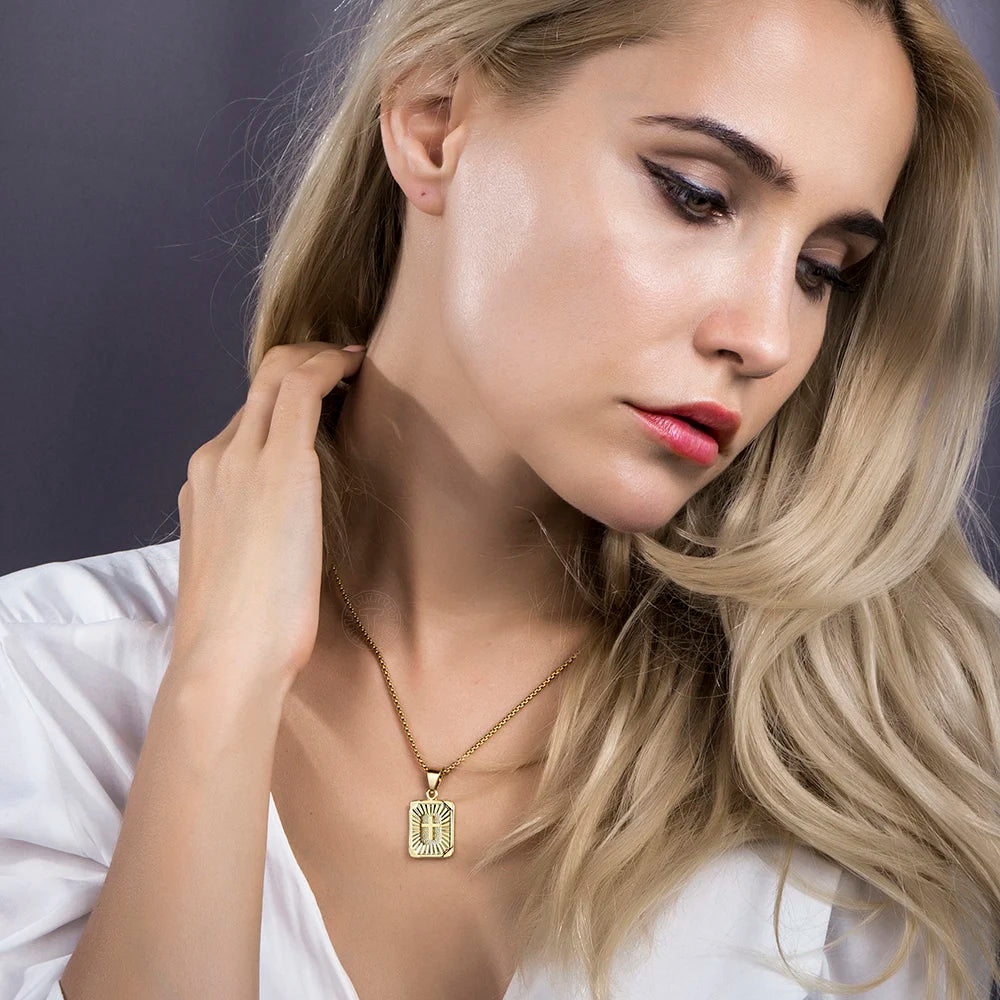 Square Cross Pendant