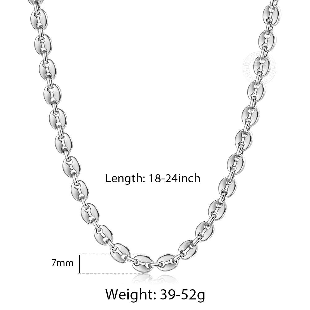 Coffee Bean Link Necklace