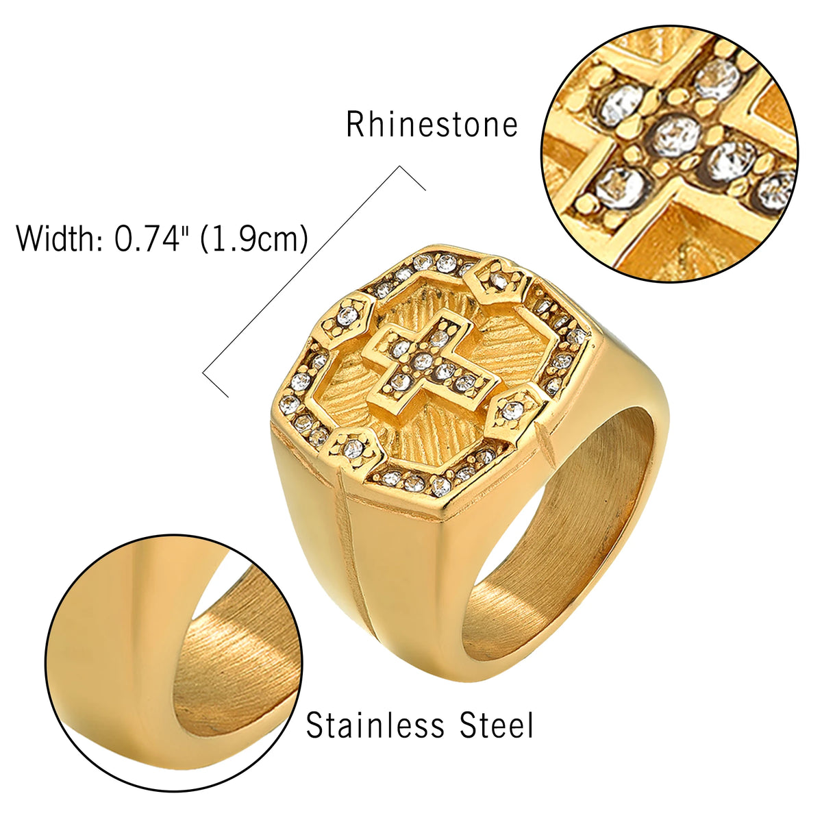 Gold Cross Ring