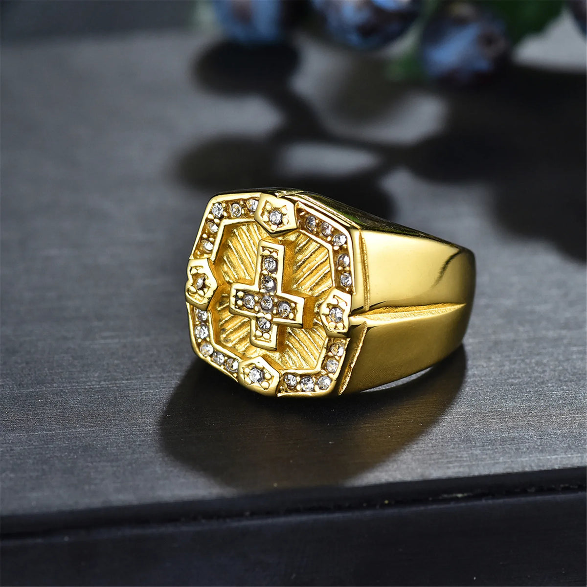 Gold Cross Ring