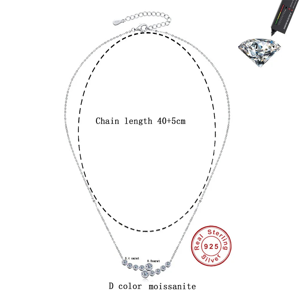 Moissanite Cascade Necklace