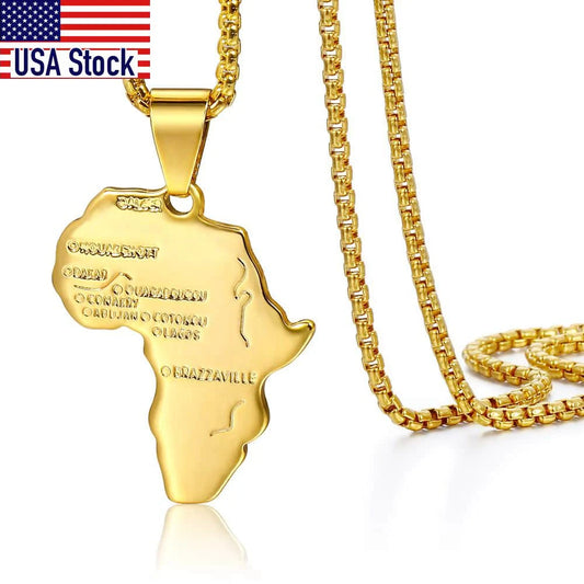 Africa Map Pendant