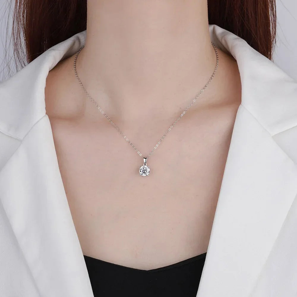 Moissanite Solitaire Necklace