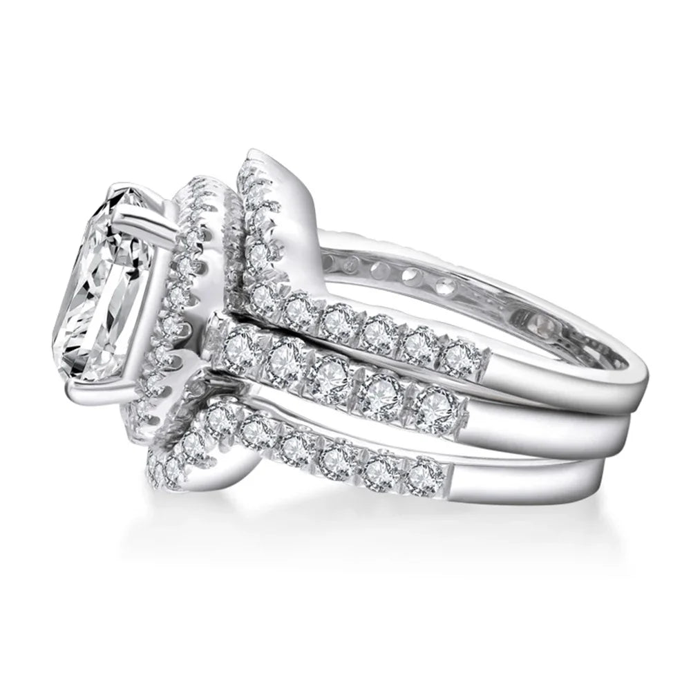 Cushion Halo Moissanite Ring