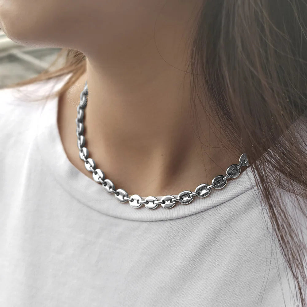 Coffee Bean Link Necklace