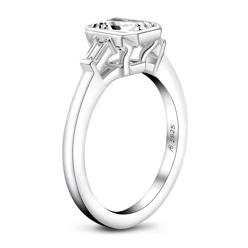 Emerald Cut Trio Ring
