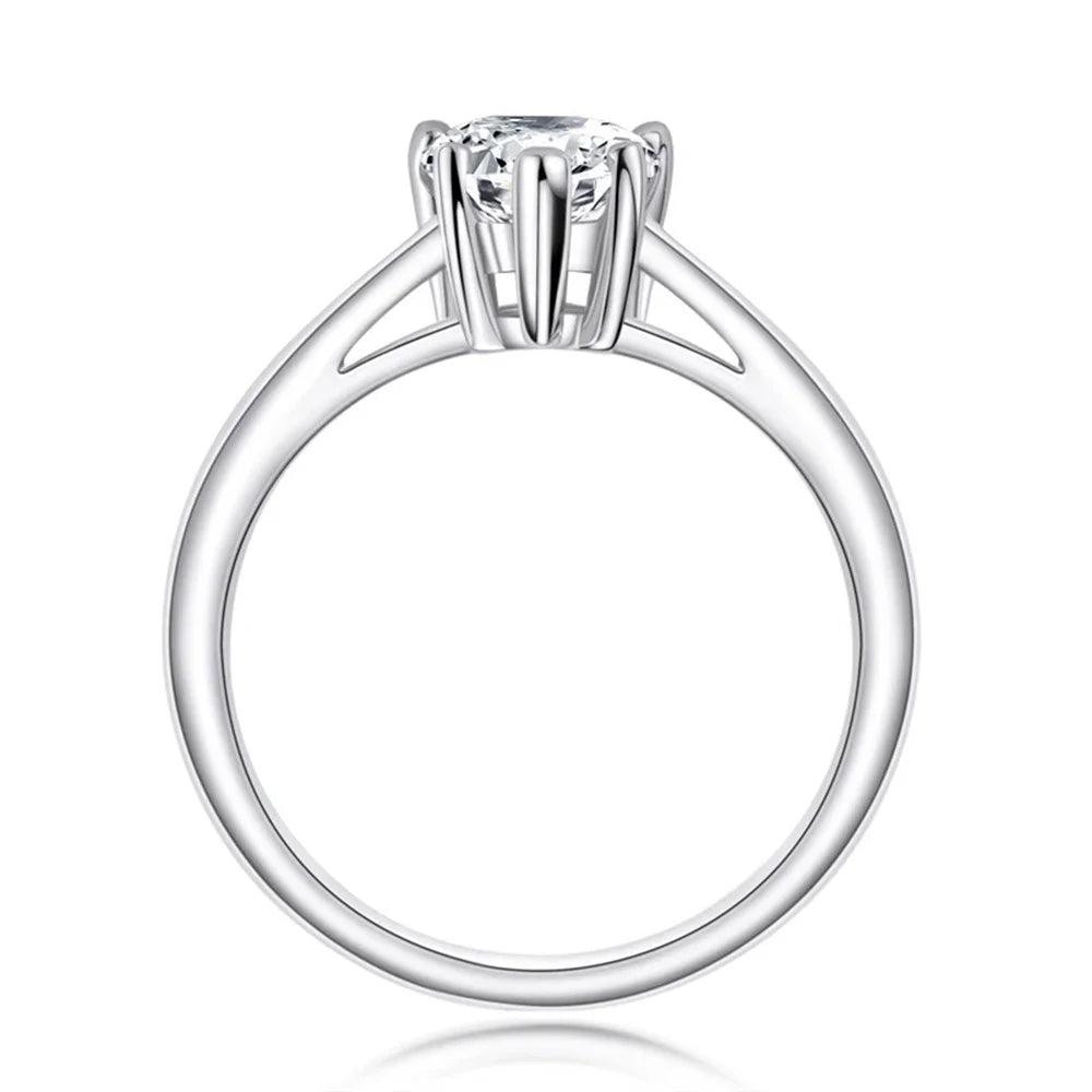 Pear Moissanite Solitaire Ring
