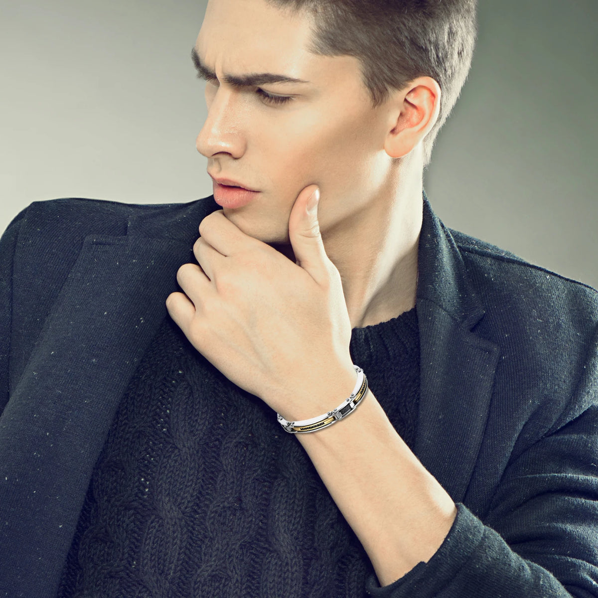 Two-Tone Link Bracelet