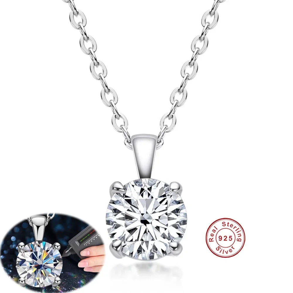 Moissanite Solitaire Necklace