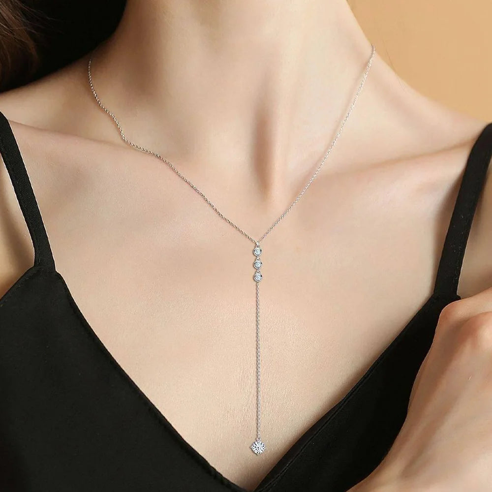 Moissanite Drop Necklace