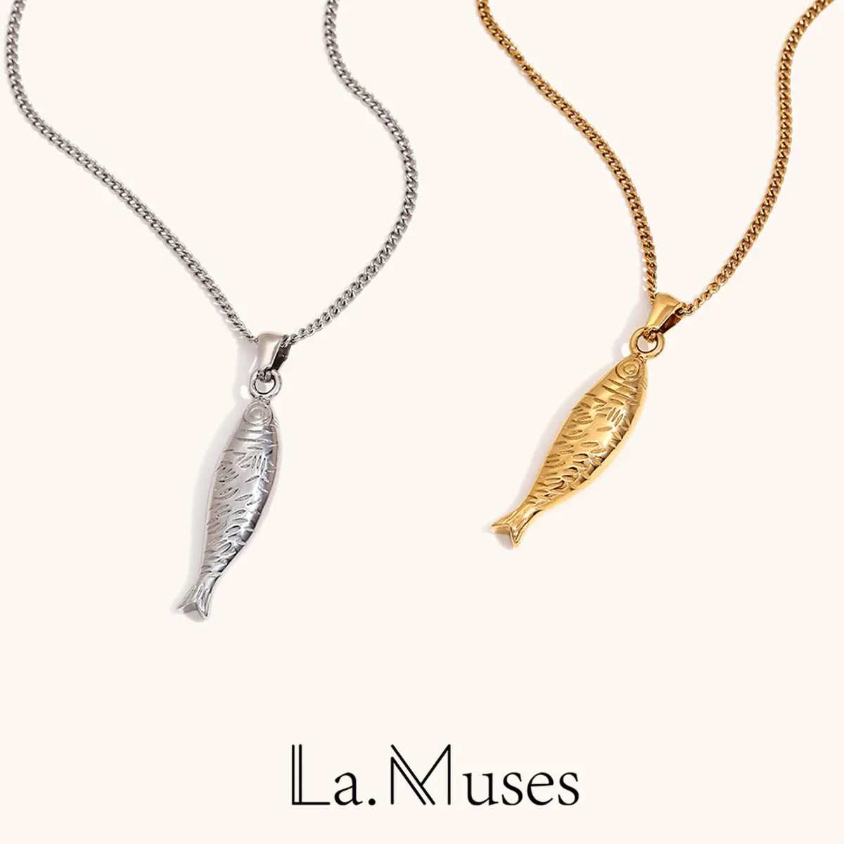 Fish Side Chain Necklace