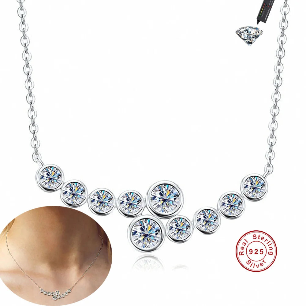 Moissanite Cascade Necklace