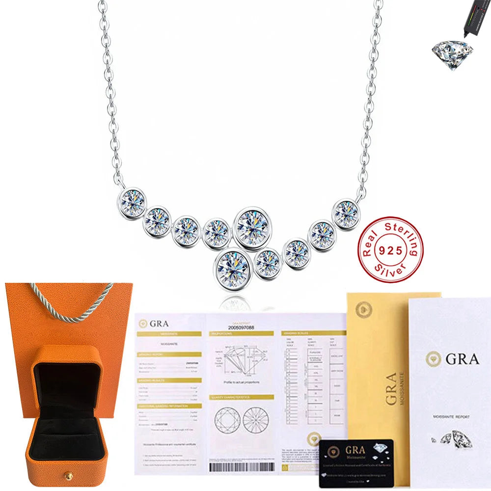 Moissanite Cascade Necklace